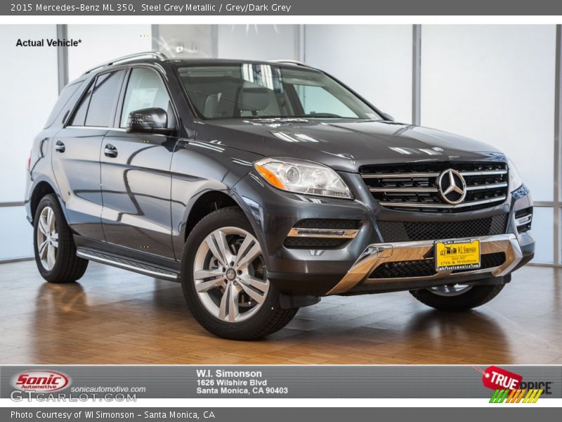Steel Grey Metallic / Grey/Dark Grey 2015 Mercedes-Benz ML 350