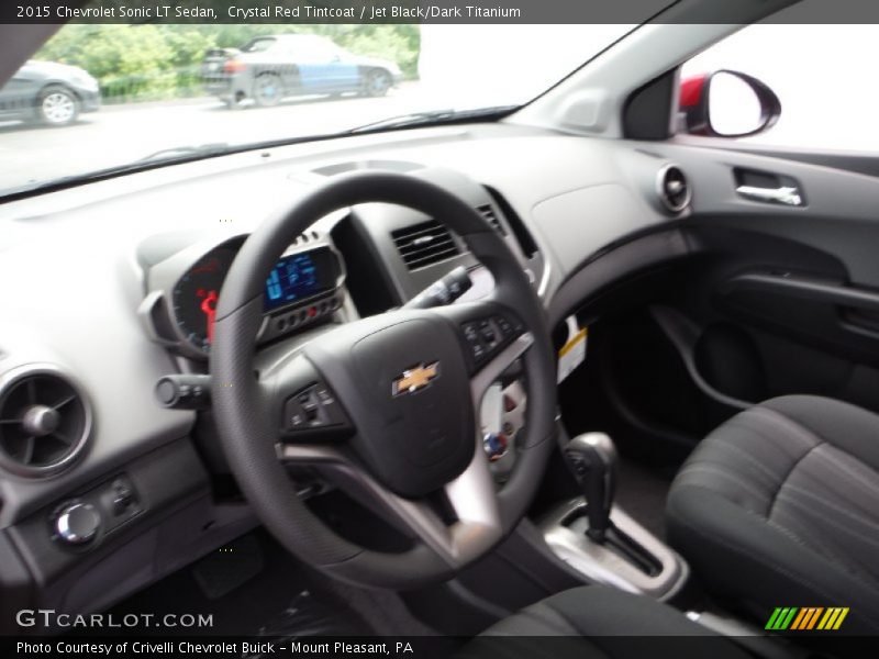 Crystal Red Tintcoat / Jet Black/Dark Titanium 2015 Chevrolet Sonic LT Sedan