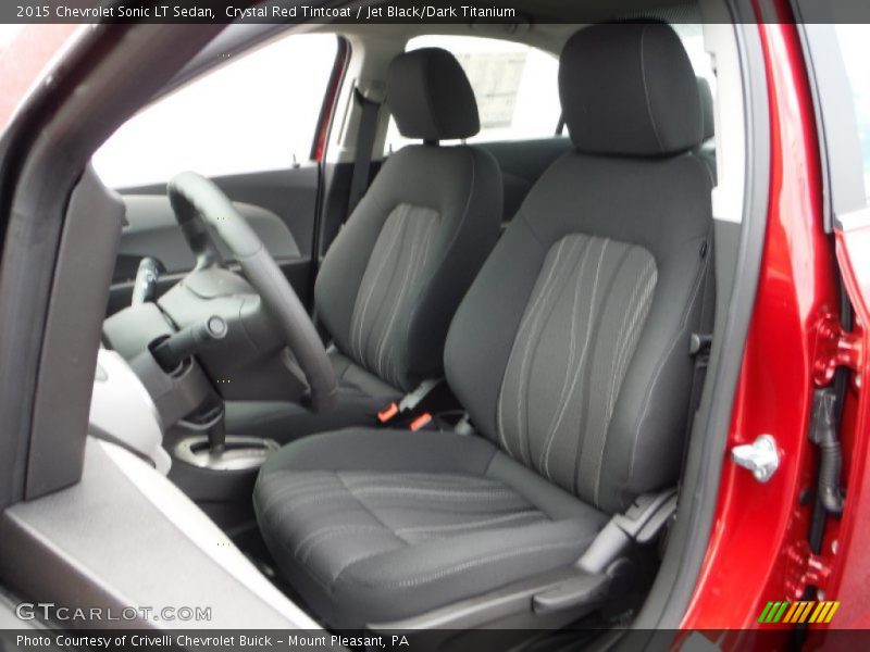 Crystal Red Tintcoat / Jet Black/Dark Titanium 2015 Chevrolet Sonic LT Sedan