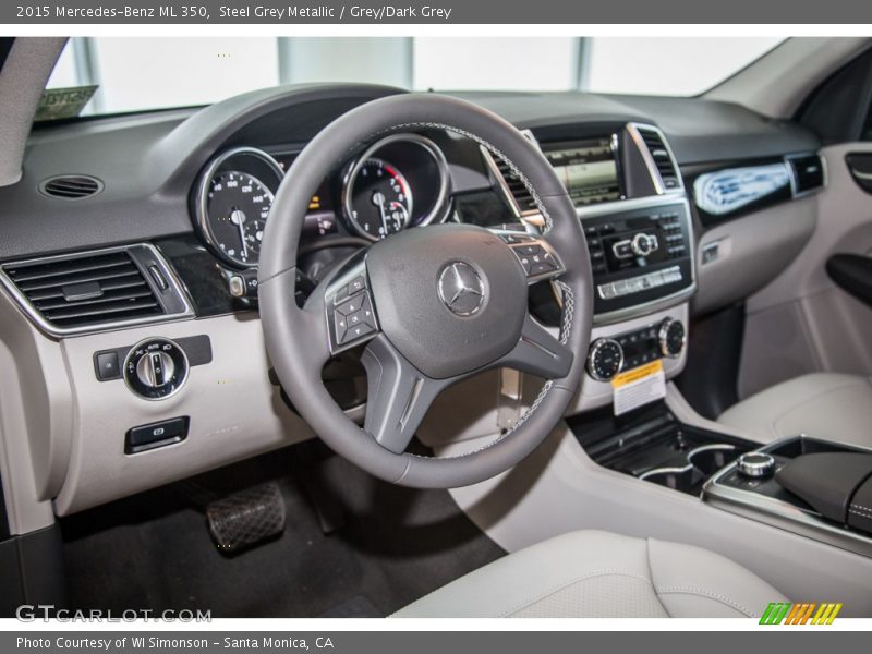 Steel Grey Metallic / Grey/Dark Grey 2015 Mercedes-Benz ML 350