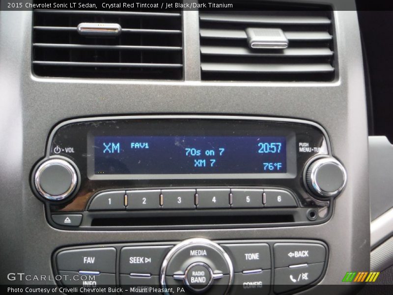 Crystal Red Tintcoat / Jet Black/Dark Titanium 2015 Chevrolet Sonic LT Sedan