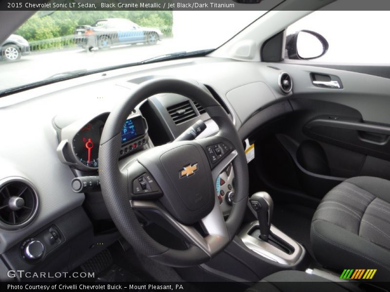 Black Granite Metallic / Jet Black/Dark Titanium 2015 Chevrolet Sonic LT Sedan