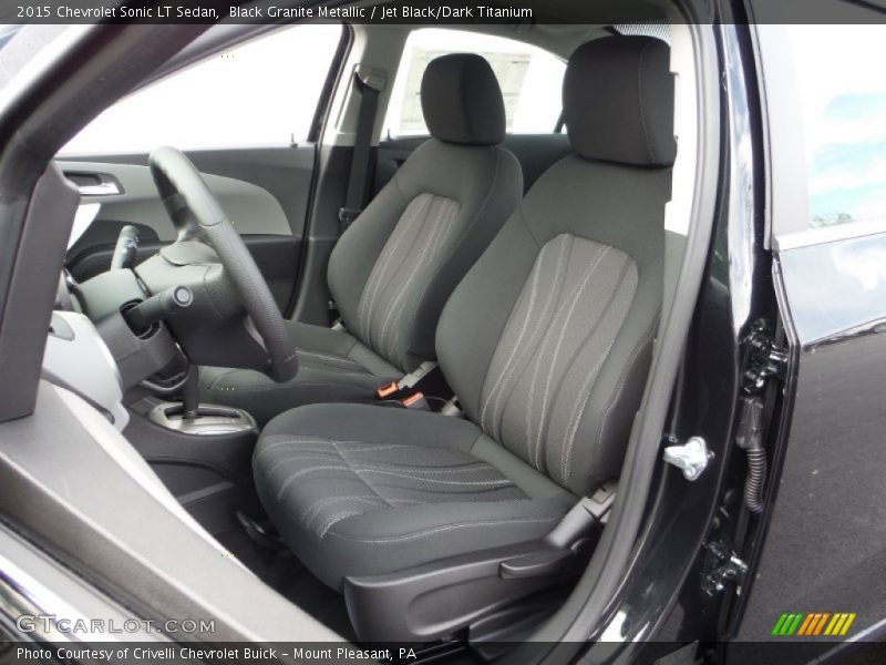 Black Granite Metallic / Jet Black/Dark Titanium 2015 Chevrolet Sonic LT Sedan
