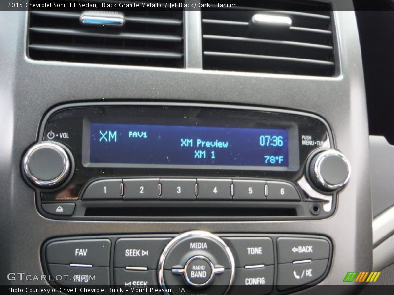Black Granite Metallic / Jet Black/Dark Titanium 2015 Chevrolet Sonic LT Sedan