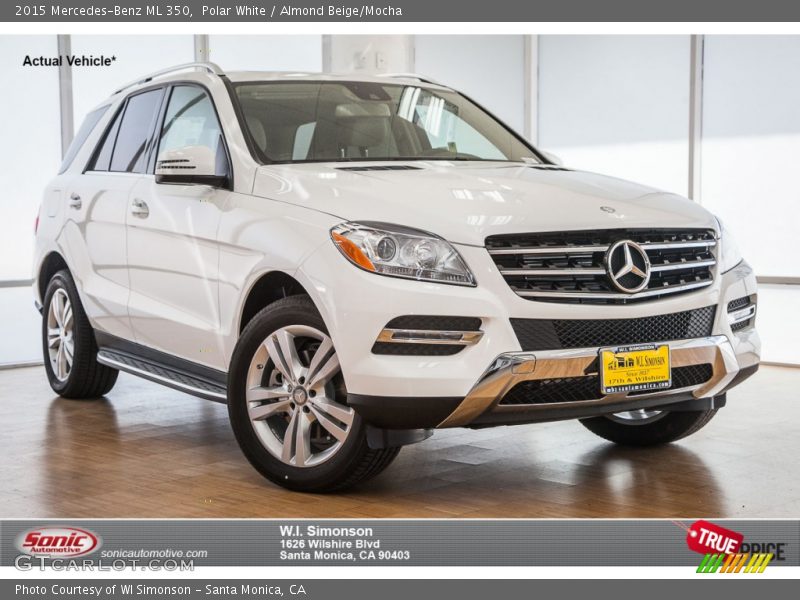 Polar White / Almond Beige/Mocha 2015 Mercedes-Benz ML 350