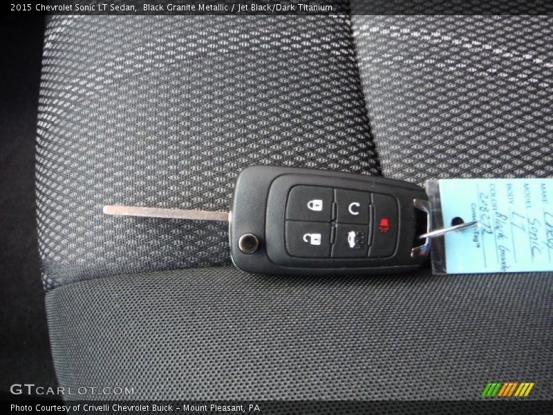 Black Granite Metallic / Jet Black/Dark Titanium 2015 Chevrolet Sonic LT Sedan