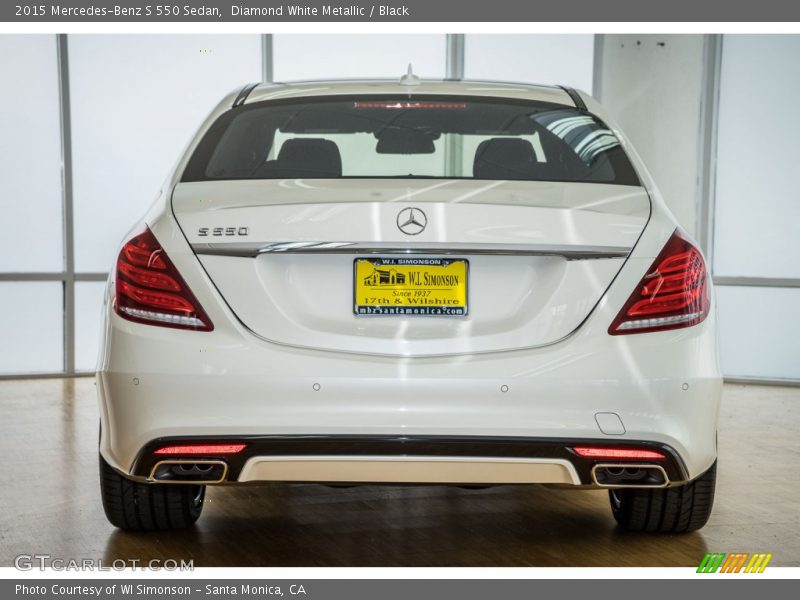 Diamond White Metallic / Black 2015 Mercedes-Benz S 550 Sedan