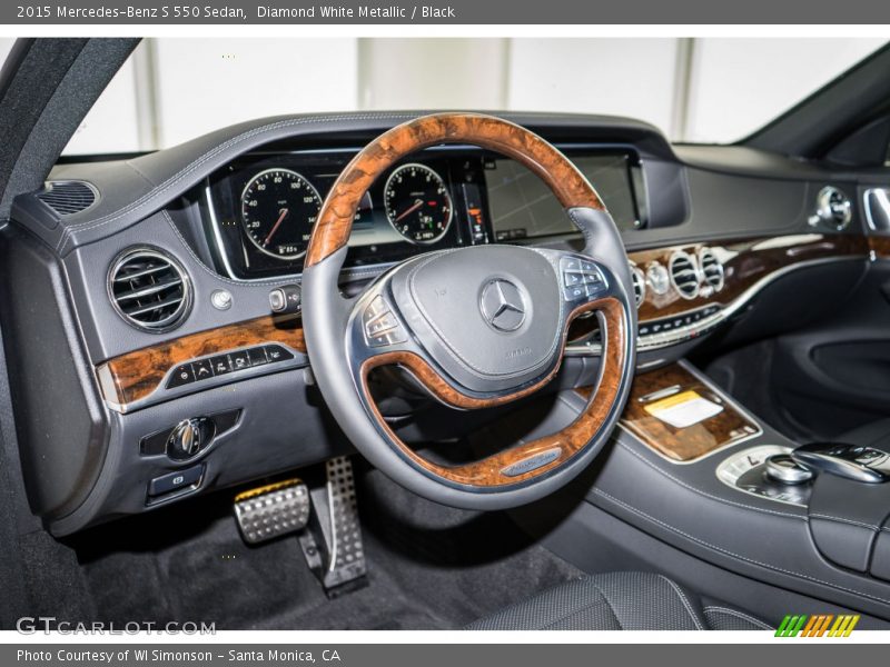 Diamond White Metallic / Black 2015 Mercedes-Benz S 550 Sedan