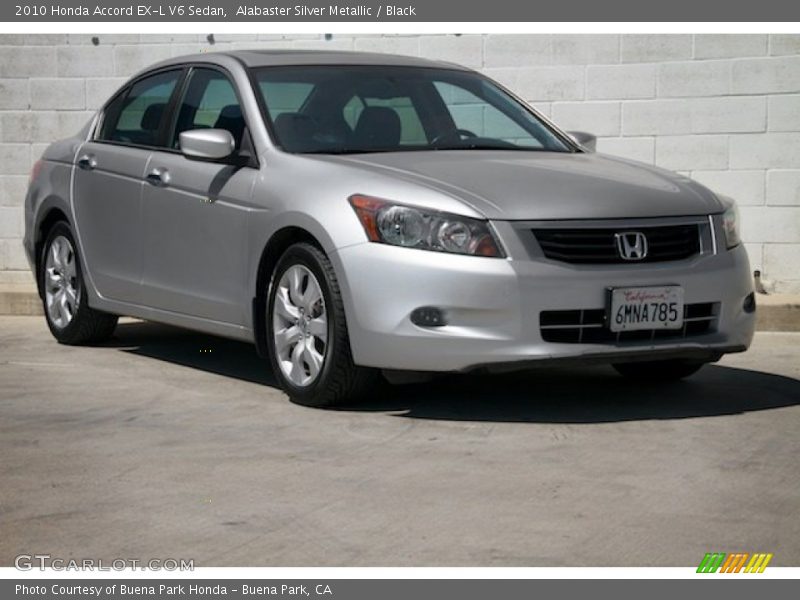 Alabaster Silver Metallic / Black 2010 Honda Accord EX-L V6 Sedan