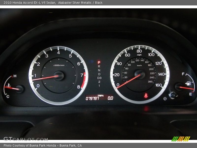 Alabaster Silver Metallic / Black 2010 Honda Accord EX-L V6 Sedan