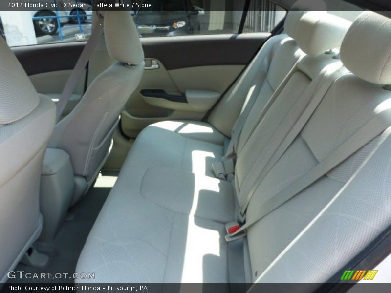 Taffeta White / Stone 2012 Honda Civic EX Sedan
