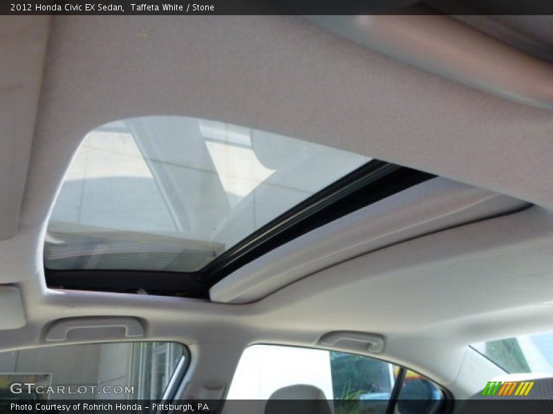 Taffeta White / Stone 2012 Honda Civic EX Sedan