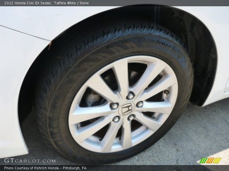 Taffeta White / Stone 2012 Honda Civic EX Sedan