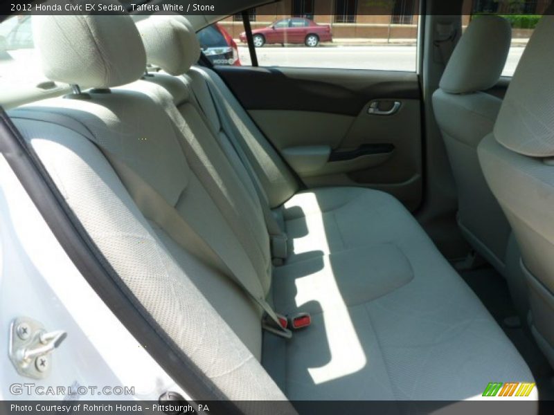 Taffeta White / Stone 2012 Honda Civic EX Sedan