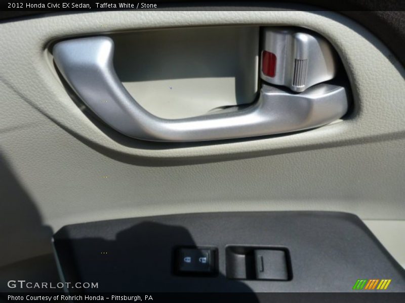 Taffeta White / Stone 2012 Honda Civic EX Sedan