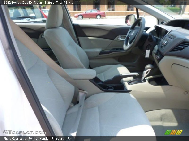 Taffeta White / Stone 2012 Honda Civic EX Sedan