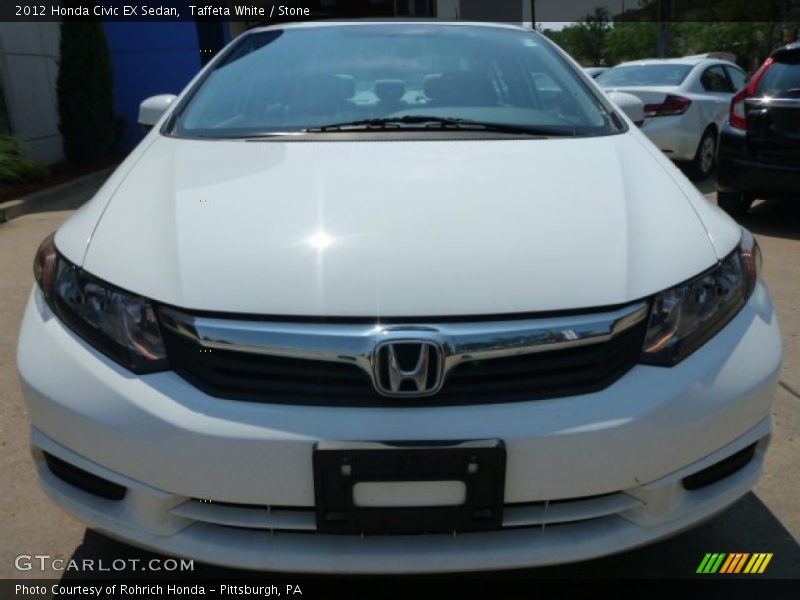 Taffeta White / Stone 2012 Honda Civic EX Sedan