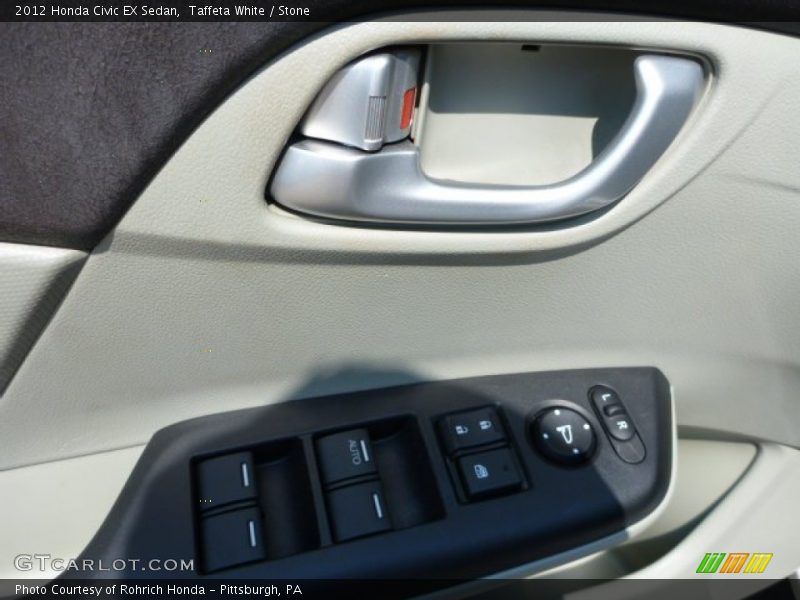 Taffeta White / Stone 2012 Honda Civic EX Sedan