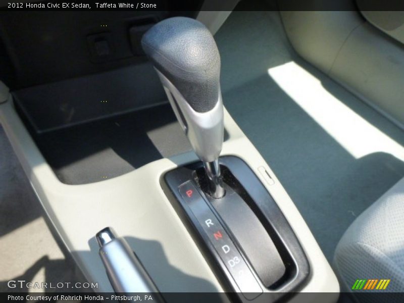 Taffeta White / Stone 2012 Honda Civic EX Sedan