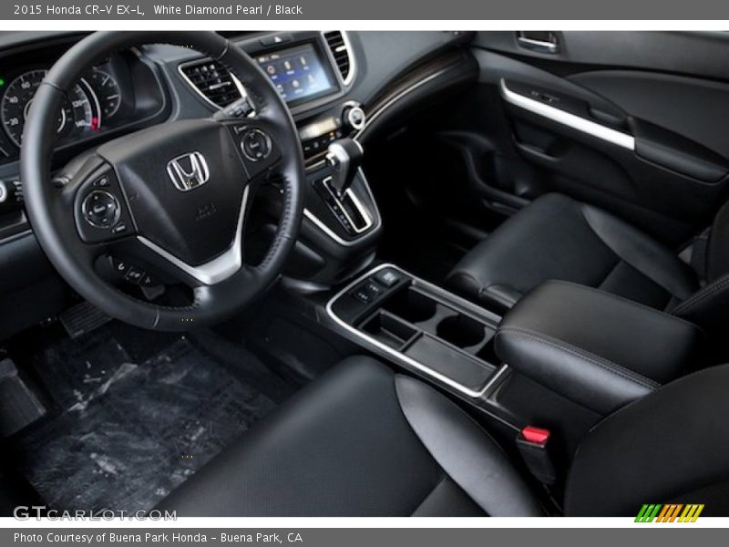 White Diamond Pearl / Black 2015 Honda CR-V EX-L