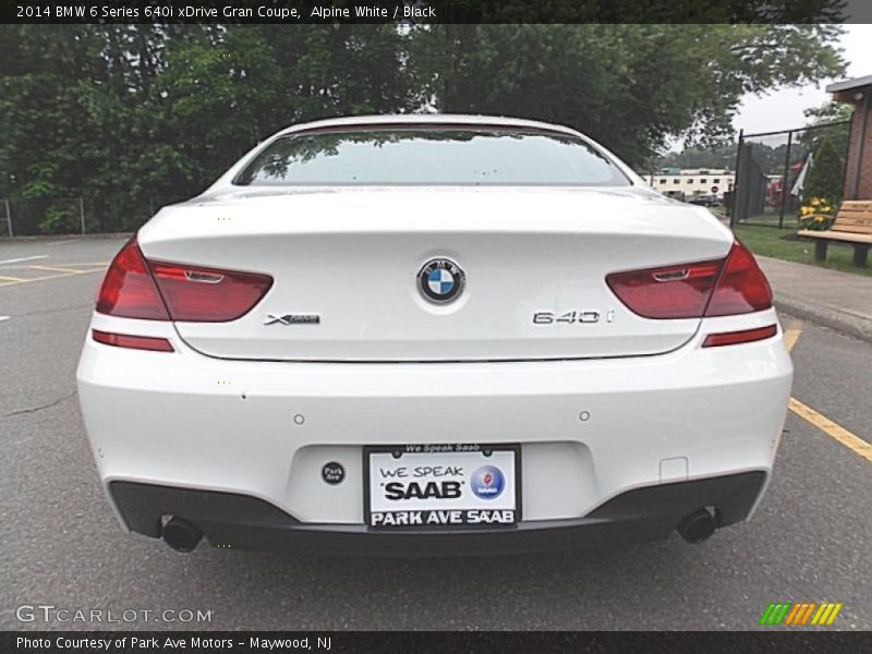 Alpine White / Black 2014 BMW 6 Series 640i xDrive Gran Coupe