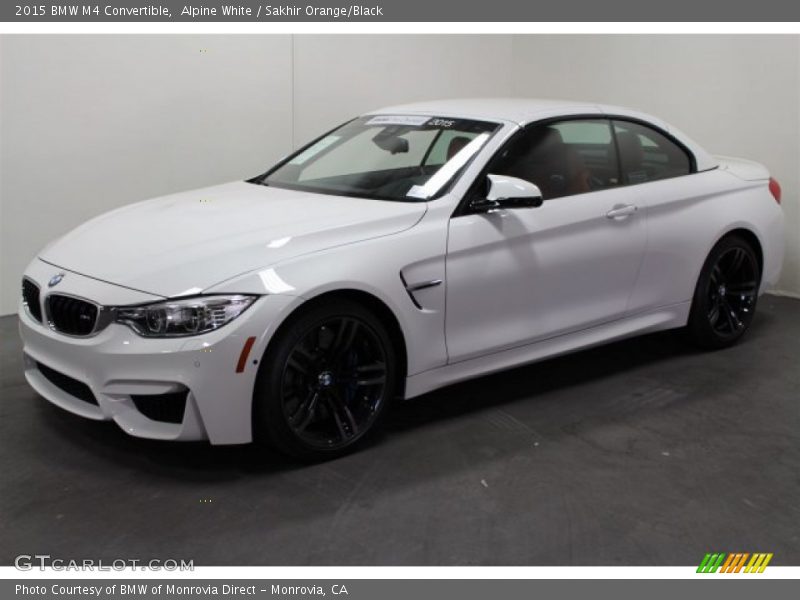 Alpine White / Sakhir Orange/Black 2015 BMW M4 Convertible