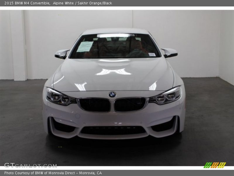 Alpine White / Sakhir Orange/Black 2015 BMW M4 Convertible