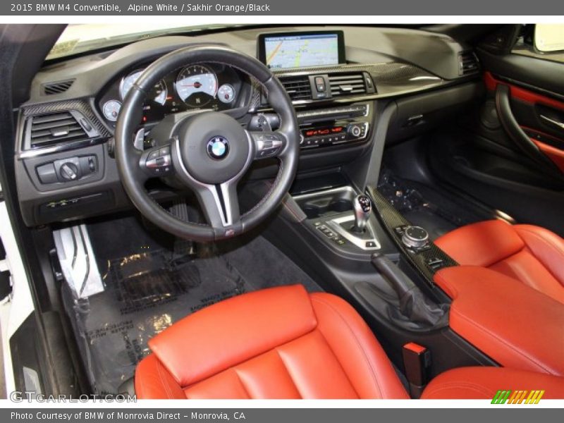 Alpine White / Sakhir Orange/Black 2015 BMW M4 Convertible