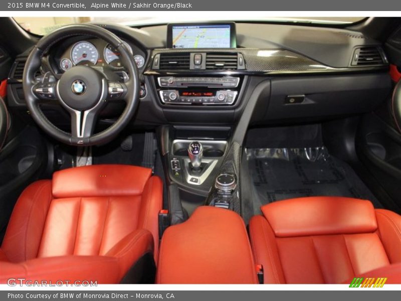 Alpine White / Sakhir Orange/Black 2015 BMW M4 Convertible