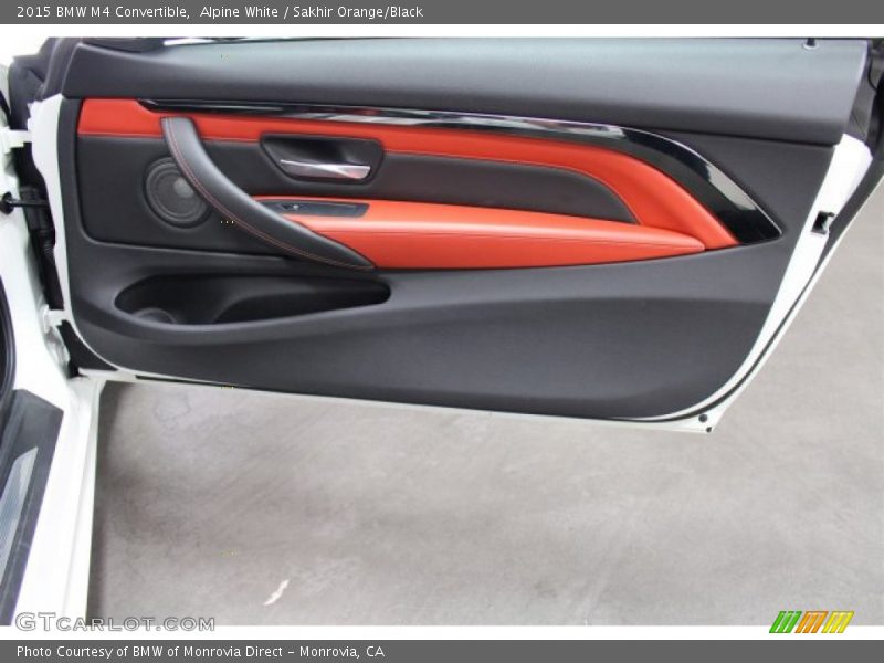 Alpine White / Sakhir Orange/Black 2015 BMW M4 Convertible