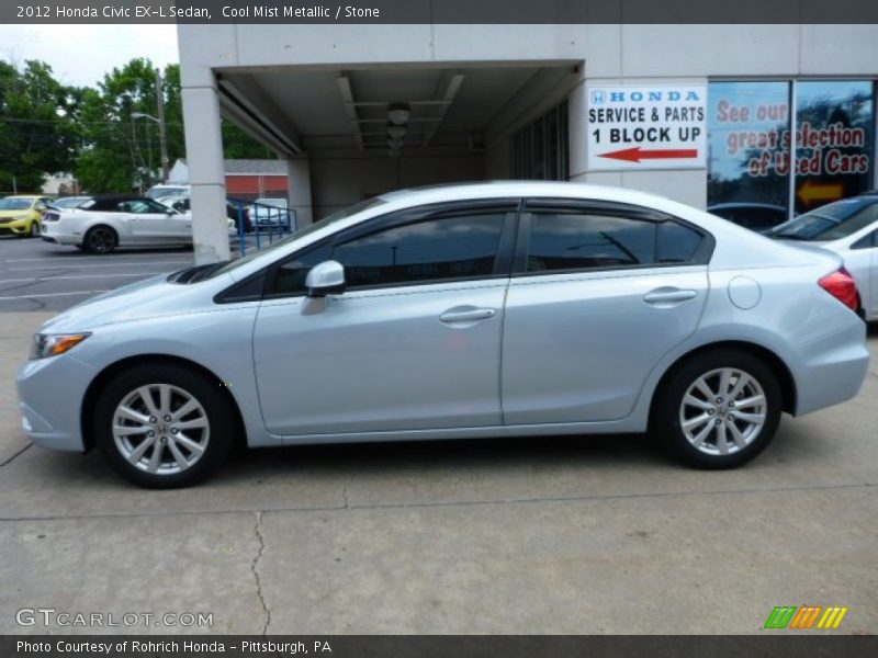 Cool Mist Metallic / Stone 2012 Honda Civic EX-L Sedan