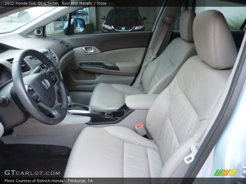  2012 Civic EX-L Sedan Stone Interior