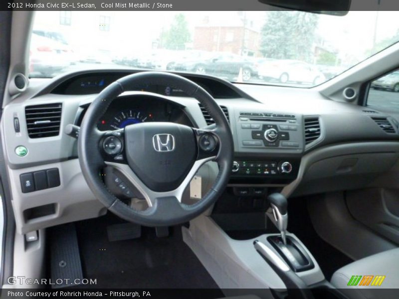 Cool Mist Metallic / Stone 2012 Honda Civic EX-L Sedan