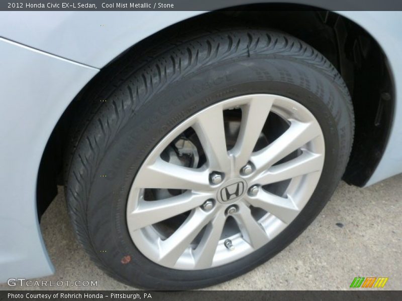 Cool Mist Metallic / Stone 2012 Honda Civic EX-L Sedan