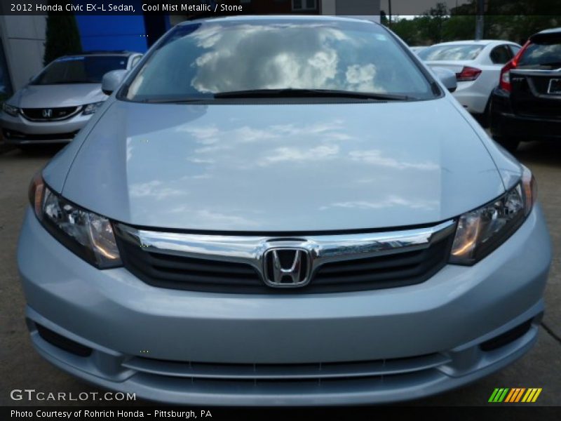 Cool Mist Metallic / Stone 2012 Honda Civic EX-L Sedan