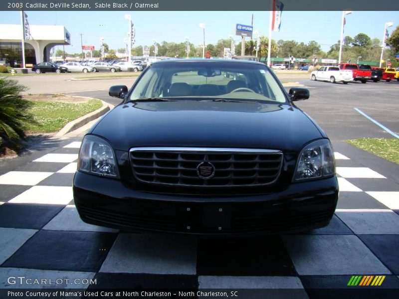 Sable Black / Oatmeal 2003 Cadillac DeVille Sedan