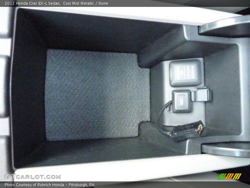 Cool Mist Metallic / Stone 2012 Honda Civic EX-L Sedan