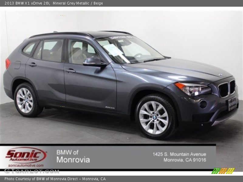 Mineral Grey Metallic / Beige 2013 BMW X1 xDrive 28i