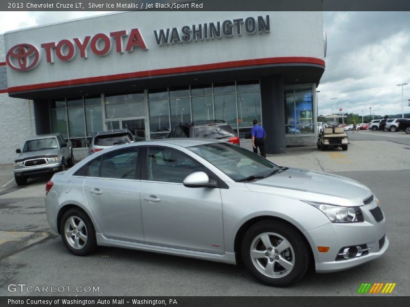 Silver Ice Metallic / Jet Black/Sport Red 2013 Chevrolet Cruze LT