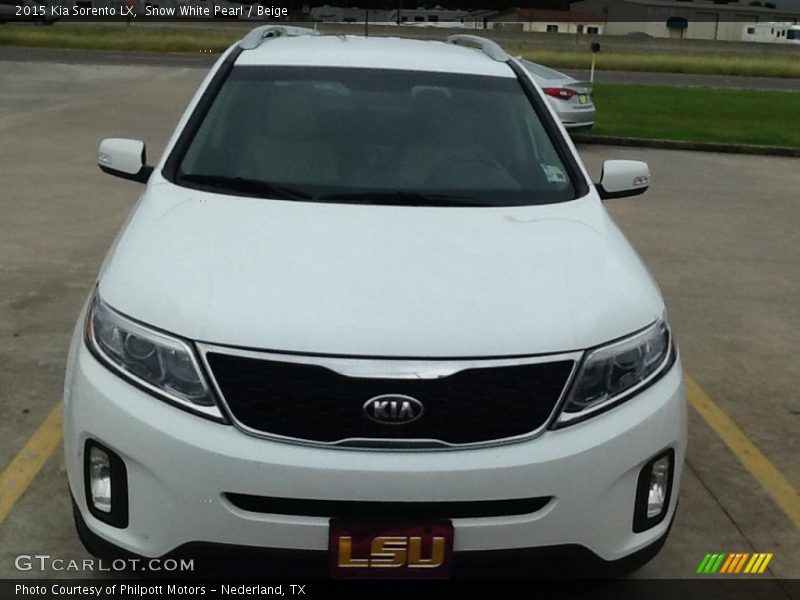 Snow White Pearl / Beige 2015 Kia Sorento LX