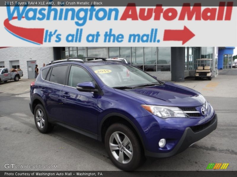 Blue Crush Metallic / Black 2015 Toyota RAV4 XLE AWD