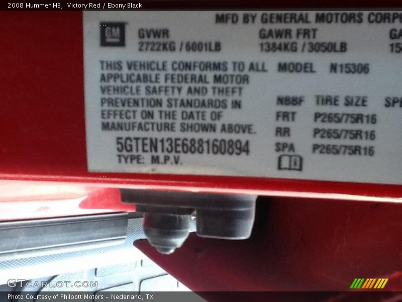 Victory Red / Ebony Black 2008 Hummer H3