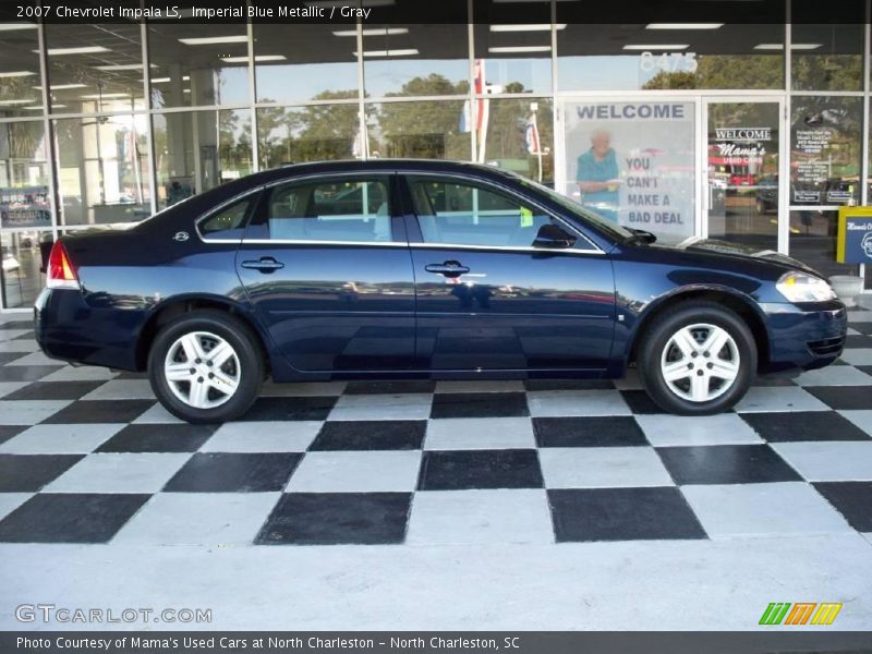 Imperial Blue Metallic / Gray 2007 Chevrolet Impala LS