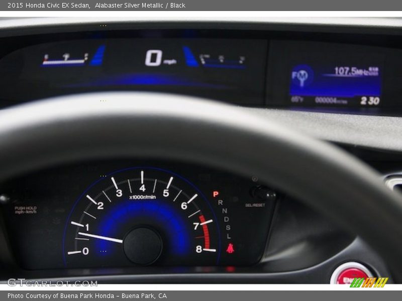 Alabaster Silver Metallic / Black 2015 Honda Civic EX Sedan