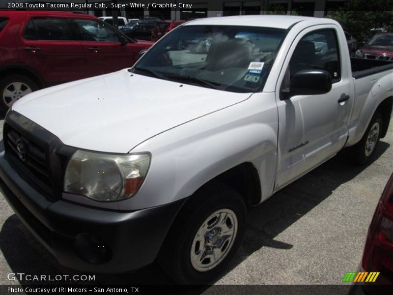 Super White / Graphite Gray 2008 Toyota Tacoma Regular Cab