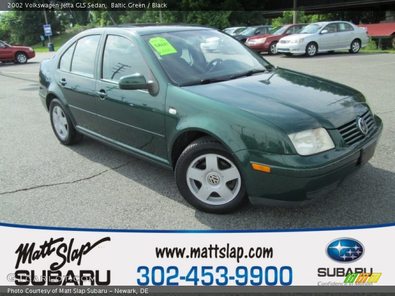 Baltic Green / Black 2002 Volkswagen Jetta GLS Sedan