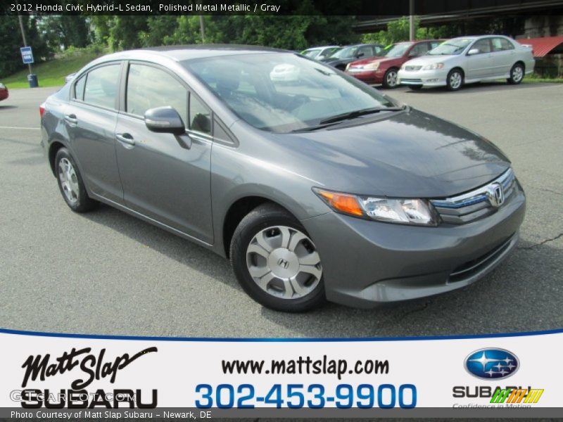 Polished Metal Metallic / Gray 2012 Honda Civic Hybrid-L Sedan