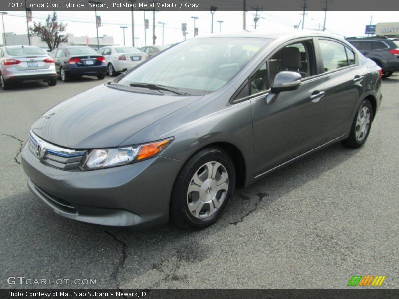 Polished Metal Metallic / Gray 2012 Honda Civic Hybrid-L Sedan