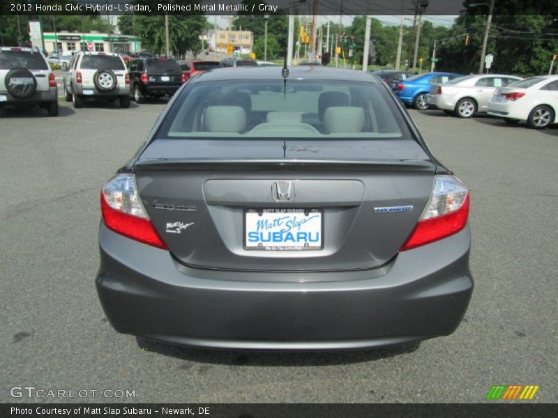 Polished Metal Metallic / Gray 2012 Honda Civic Hybrid-L Sedan