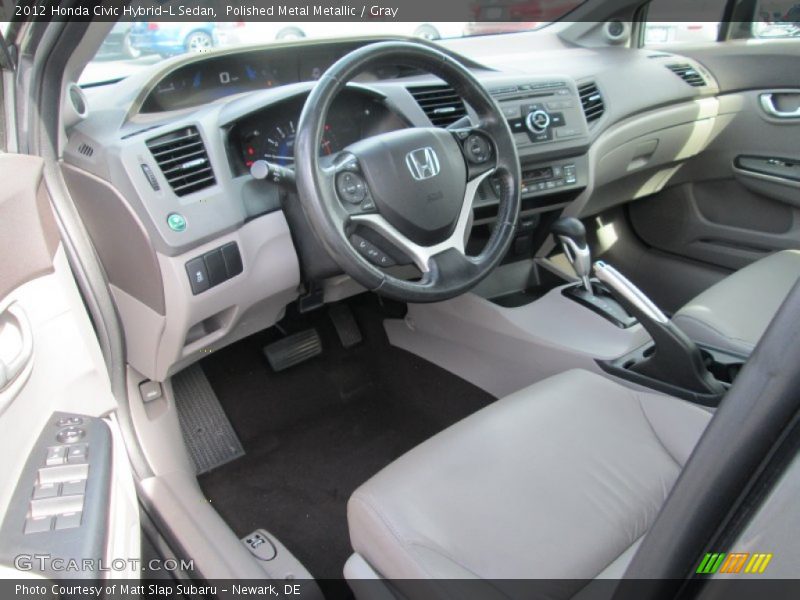 Polished Metal Metallic / Gray 2012 Honda Civic Hybrid-L Sedan